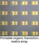 printable organic transistors matrix array
